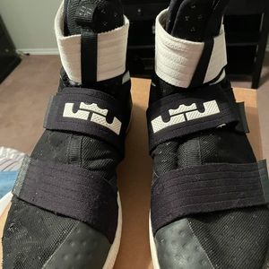 Black Lebron basketball shoes, size 14